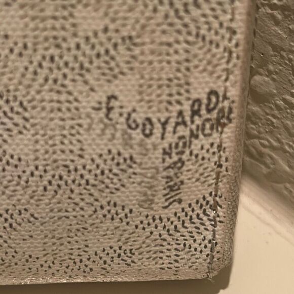 Goyard Matignon Zip Around Long Wallet White Leather Pattern Luxury Artsy Summer - Picture 5 of 16